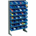 Global Industrial 8 Shelf Floor Pick Rack, 64 Blue Plastic Shelf Bins 4 Inch Wide 33x12x61 603426BL